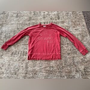 Lucky Brand Red Crew Neck Top